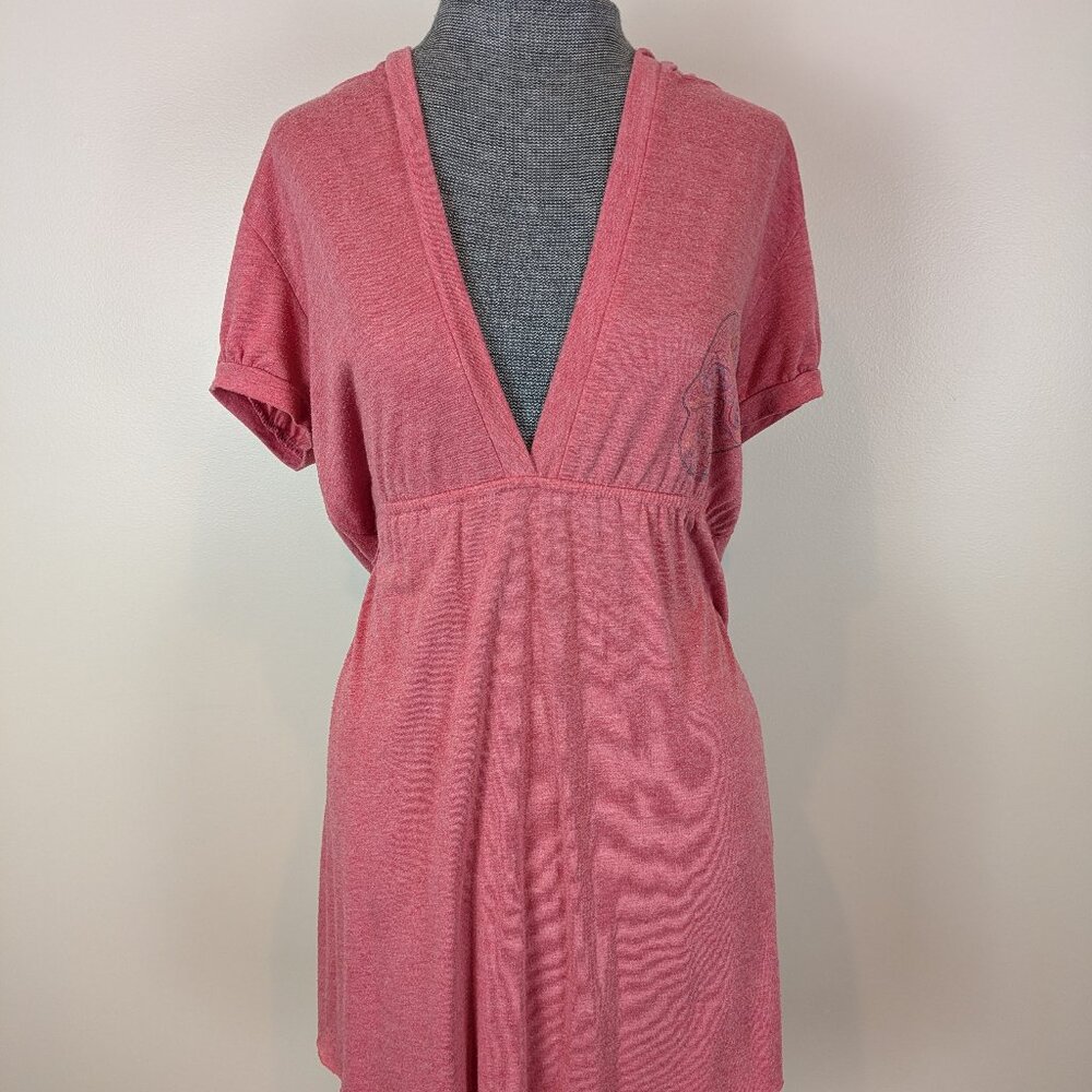 Designer 2 B Free Skull Rocker Punk Tunic Hoodie Top Shirt Size L